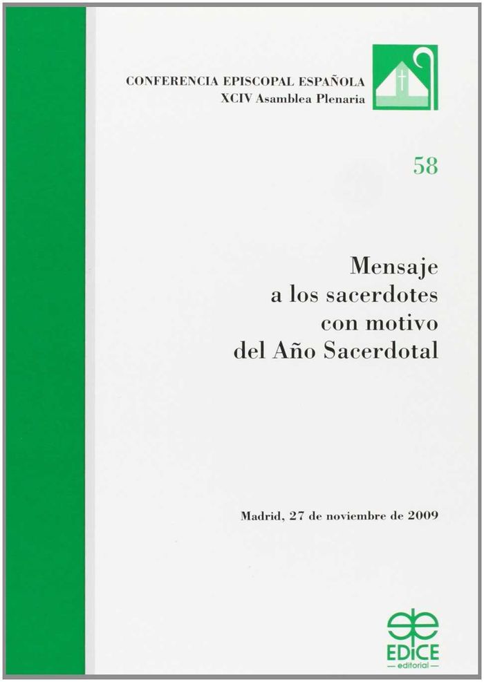 MENSAJE A LOS SACERDOTES CON MOTIVO DEL AÑO SACERDOTAL
